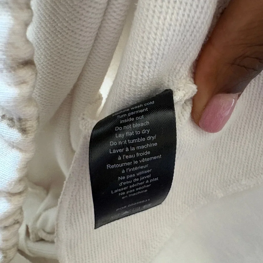 Rag & Bone Miramar Cable Knit Print Joggers Cream Beige 100% Cotton Size XS - Picture 10 of 10